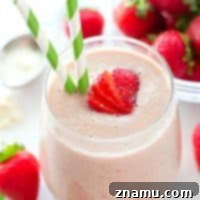 PB&J Power Up Smoothie 9 Packed with peanut butter and jelly flavors and loaded up with THREE sources of protein, this simple smoothie is a healthy breakfast must!
