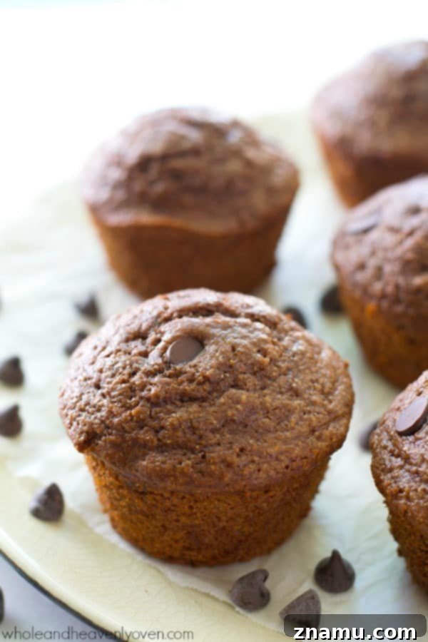 Brownie Batter Muffins 2 Ultra-moist and fudgy inside and loaded up with a double-whammy of chocolate, you'd never guess that these brownie-like muffins are lighter on the calories! @WholeHeavenly