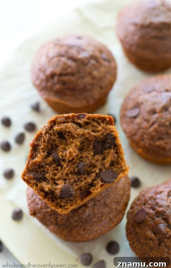 Brownie Batter Muffins 6 Homemade double chocolate brownie muffins with a unique fudgy texture. @WholeHeavenly