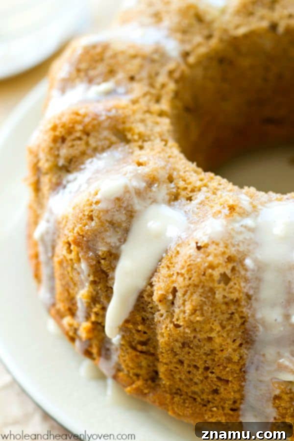 Sweet Glazed Apple Pie Crescents 9 Drizzled with tons of glaze and incredibly soft and filled with soft apple chunks inside, this stunning bundt cake will impress everyone you serve it to!