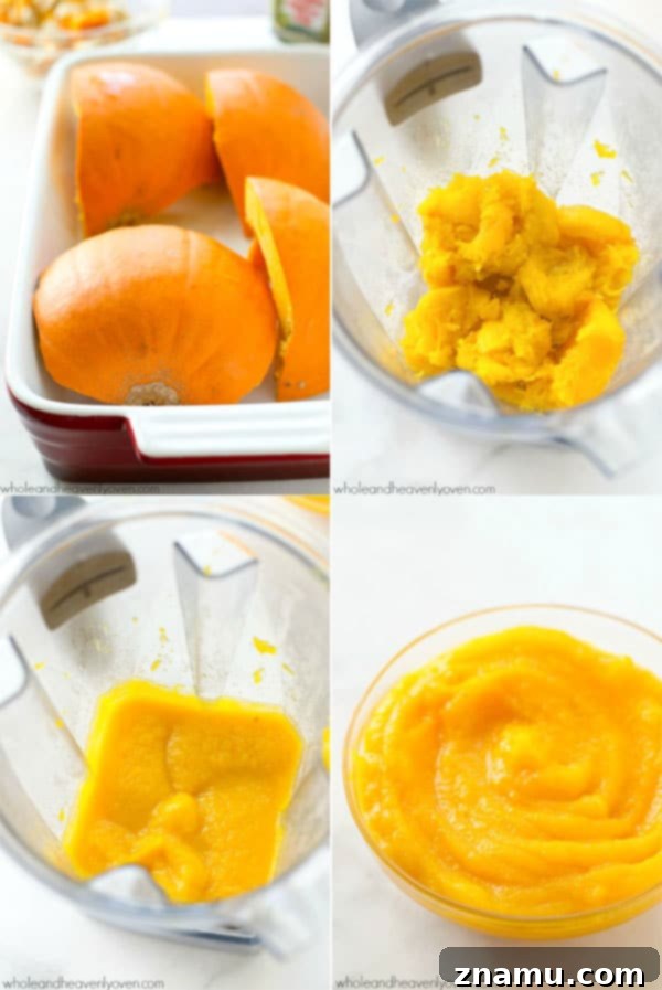 Whip Up Fresh Homemade Pumpkin Puree 5 How to roast pumpkin perfectly for puree: details on temperature, timing, and achieving fork-tender results for a smooth consistency. @WholeHeavenly
