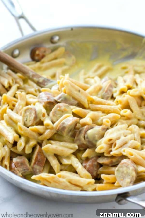 Harvest Pumpkin & Sausage Penne Alfredo 6 Pumpkin Alfredo Sauce with Pasta and Sausage