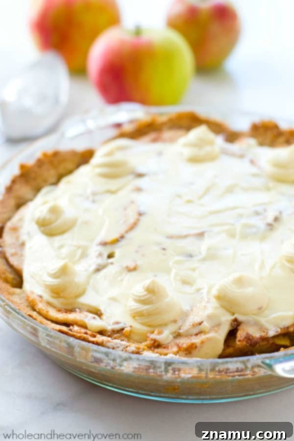 Creamy Twice-Baked Sweet Potatoes with Crunchy Pecan Streusel 10 Snickerdoodle Apple Cheesecake Pie, a delicious dessert option for holiday gatherings.