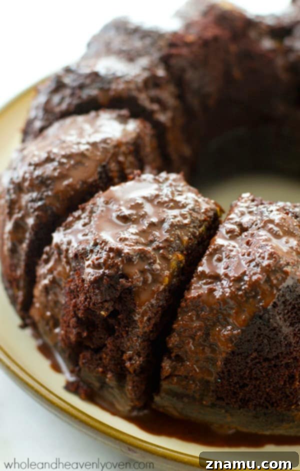 Decadent Birthday Chocolate Bundt Cake 2 Rich, fudgy chocolate bundt cake with a decadent ganache glaze, perfect for celebrations.