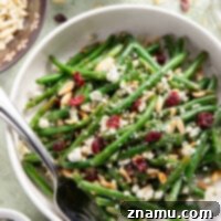 Brown Butter Green Beans with Cranberries 8 These holiday-style cranberry green beans are a breeze to throw together and combine nutty browned butter, sweet cranberries, toasted almonds, and sharp blue cheese.