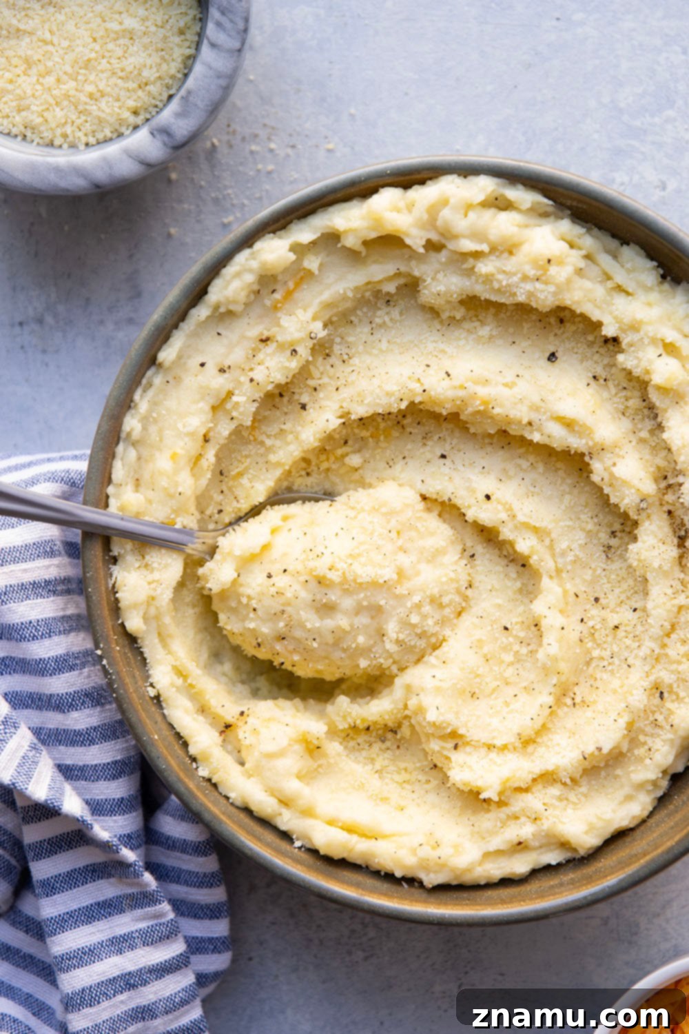 Decadent Slow Cooker Three Cheese Mashed Potatoes 5 Made completely in the crockpot and packed with a triple whammy of cheese, these three cheese mashed potatoes are perfectly creamy and the easiest side dish!