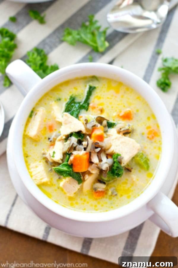 Creamy Turkey Wild Rice Revival 2 Creamy Turkey Wild Rice Soup, perfect for using Thanksgiving leftovers