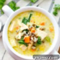 Creamy Leftover Turkey Wild Rice Soup thumbnail