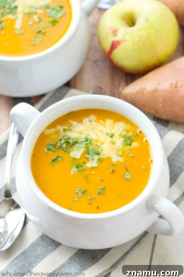 Creamy Turkey Wild Rice Revival 9 Velvety-smooth cream of sweet potato apple soup for fall
