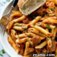 Effortless 30-Minute Penne Vodka with Sausage 9 Penne sausage alla vodka is a quick and delicious comfort food.