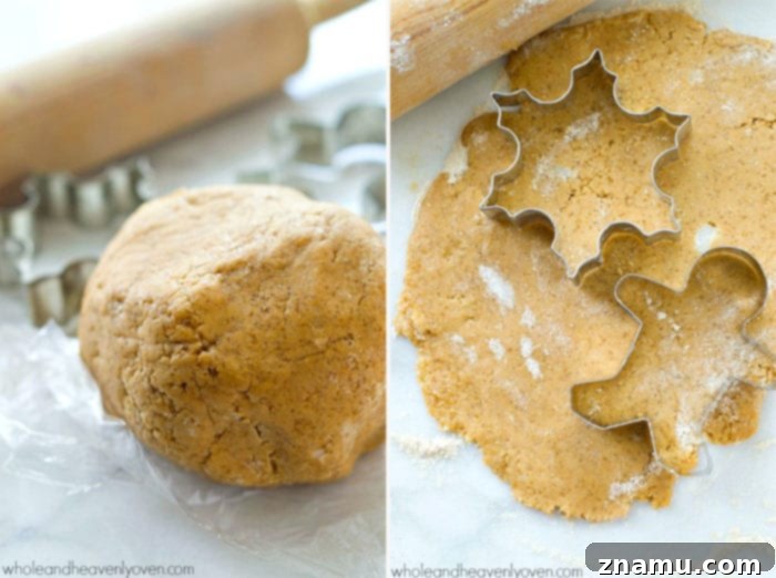 Coconut-Infused Eggnog Sugar Cookie Cut-Outs 7 Several festive coconut oil sugar cookies arranged on a platter.