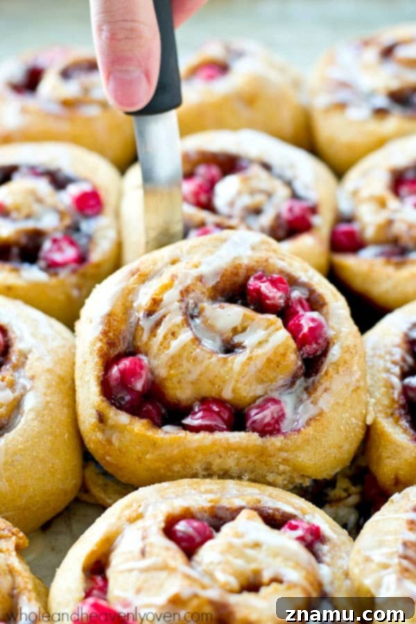 Dreamy Overnight Eggnog Cranberry Cinnamon Rolls 5 A close-up of the cinnamon roll dough being rolled out for the filling