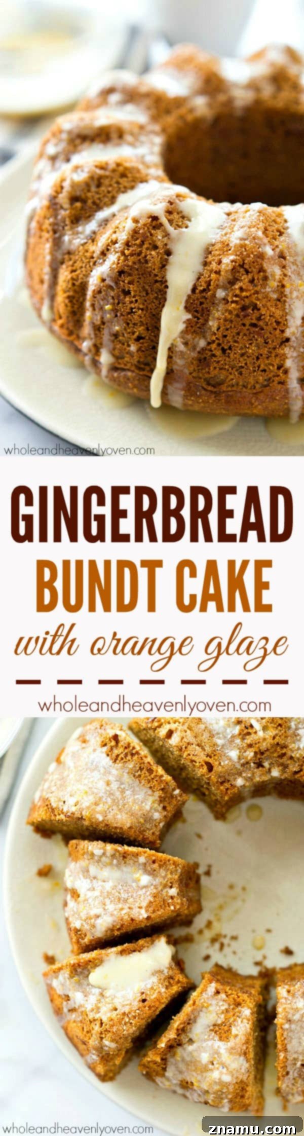 Festive Gingerbread Bundt with Citrus Glaze 8 Gingerbread Bundt Cake centerpiece on a holiday table