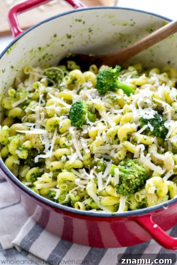 Chicken Basil Pesto Pasta Skillet ingredients being prepared