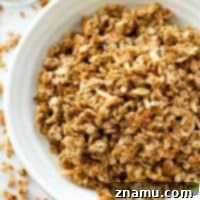 Lightly flavored with chai spices and perfectly crunchy almond butter homemade granola! Meet your breakfast's new best friend.