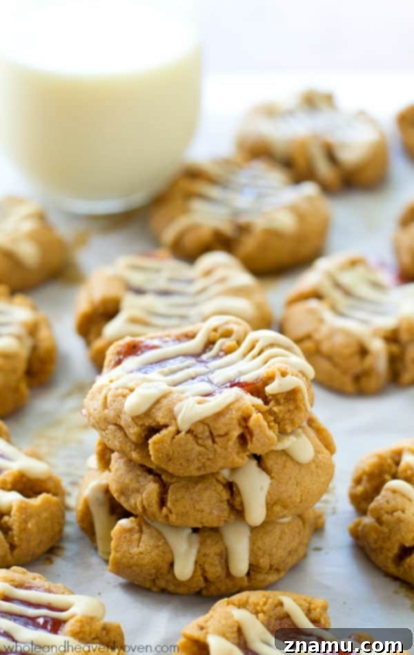 Homemade Dark Chocolate Snickerdoodle Peanut Butter 9 Delicious White Chocolate Peanut Butter and Jelly Thumbprint Cookies