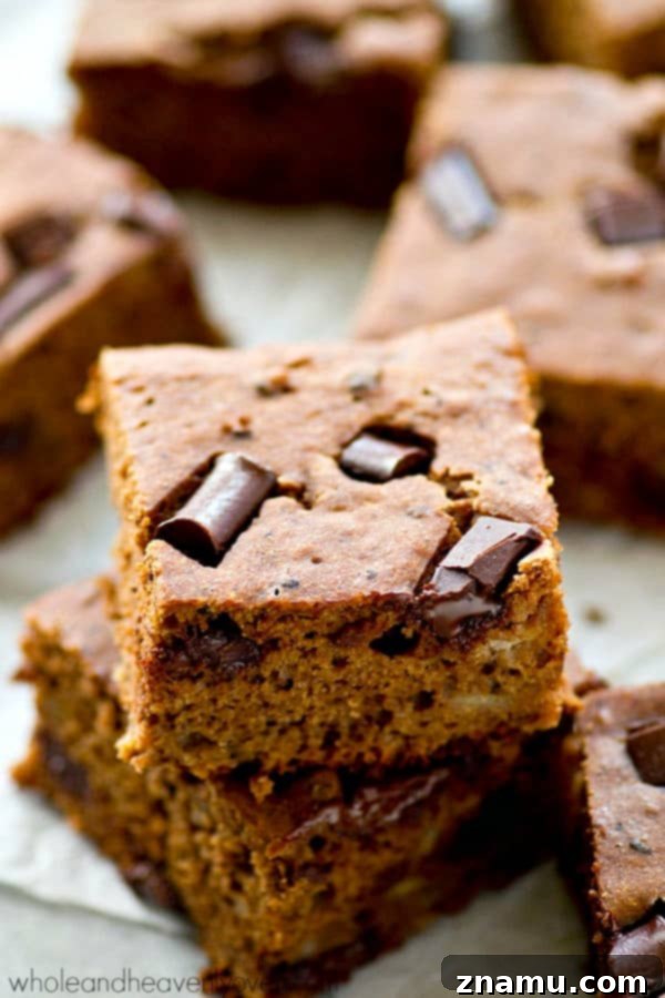 Double Chocolate Banana Wholesome Indulgence 4 Several slices of chocolate banana snack cake on a plate, invitingly displayed