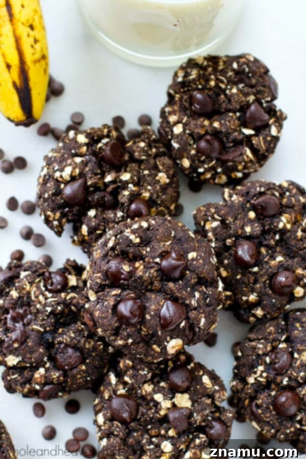 Double Chocolate Banana Wholesome Indulgence 10 Healthy double chocolate breakfast cookies, perfect for a quick, guilt-free morning treat
