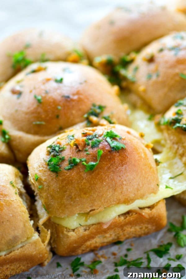 Ultimate Garlic Butter Monte Cristo Pull-Apart Sliders 2 Mouthwatering Monte Cristo Stuffed Cheesy Sliders, perfect for parties and easy to make.