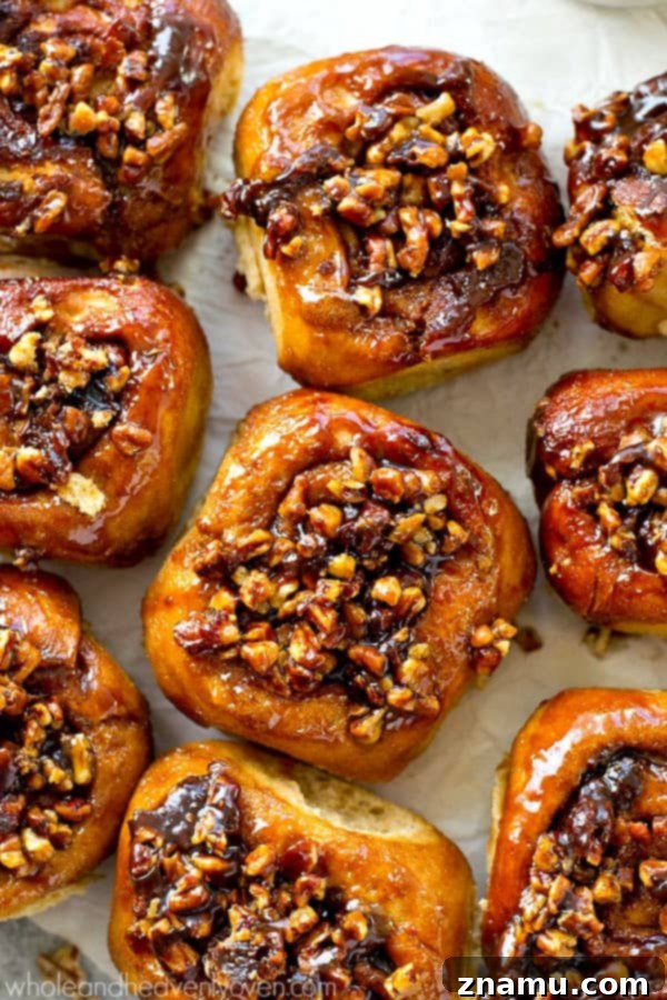 Irresistibly Gooey Overnight Pecan Sticky Buns 2 Delicious overnight pecan sticky buns with a rich caramel topping