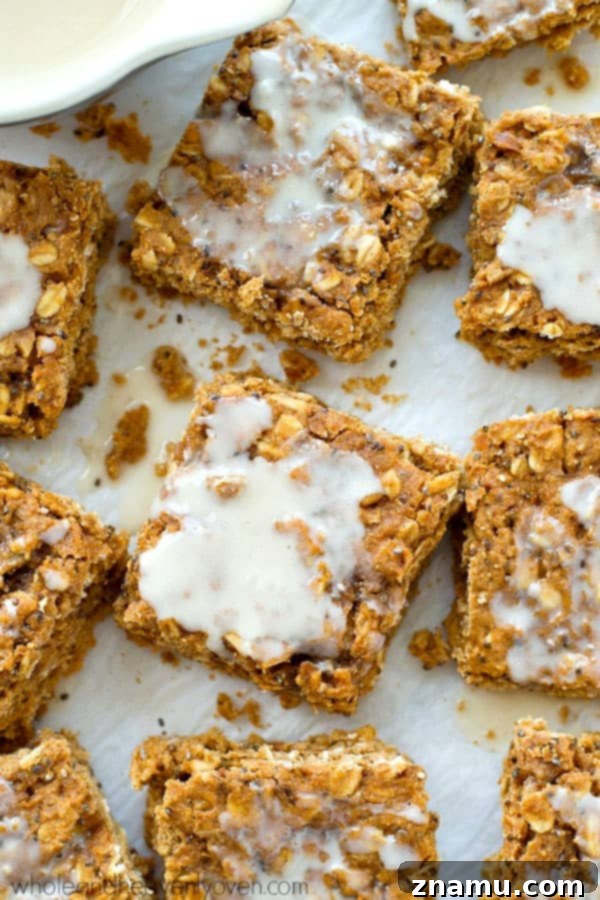 Irresistibly Gooey Overnight Pecan Sticky Buns 10 Heart-healthy frosted multi-grain breakfast bars, perfect for a grab-and-go morning