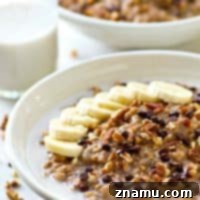Crockpot Banana Bread Steel-Cut Oats 7 Creamy homemade steel-cut oatmeal that cooks low 'n' slow for hours in the crockpot and loaded with banana bread flavors! The best way to start the day.