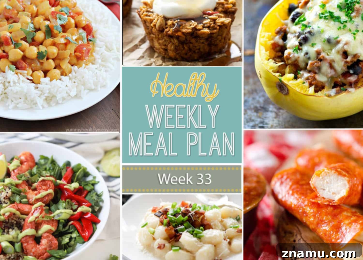 Healthy Weekly Meal Plan Week 33