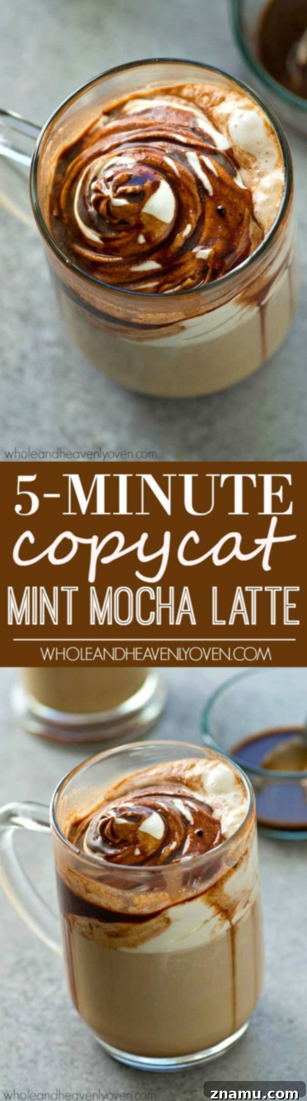 A delightful pair of Mint Mocha Lattes, garnished and ready for serving.