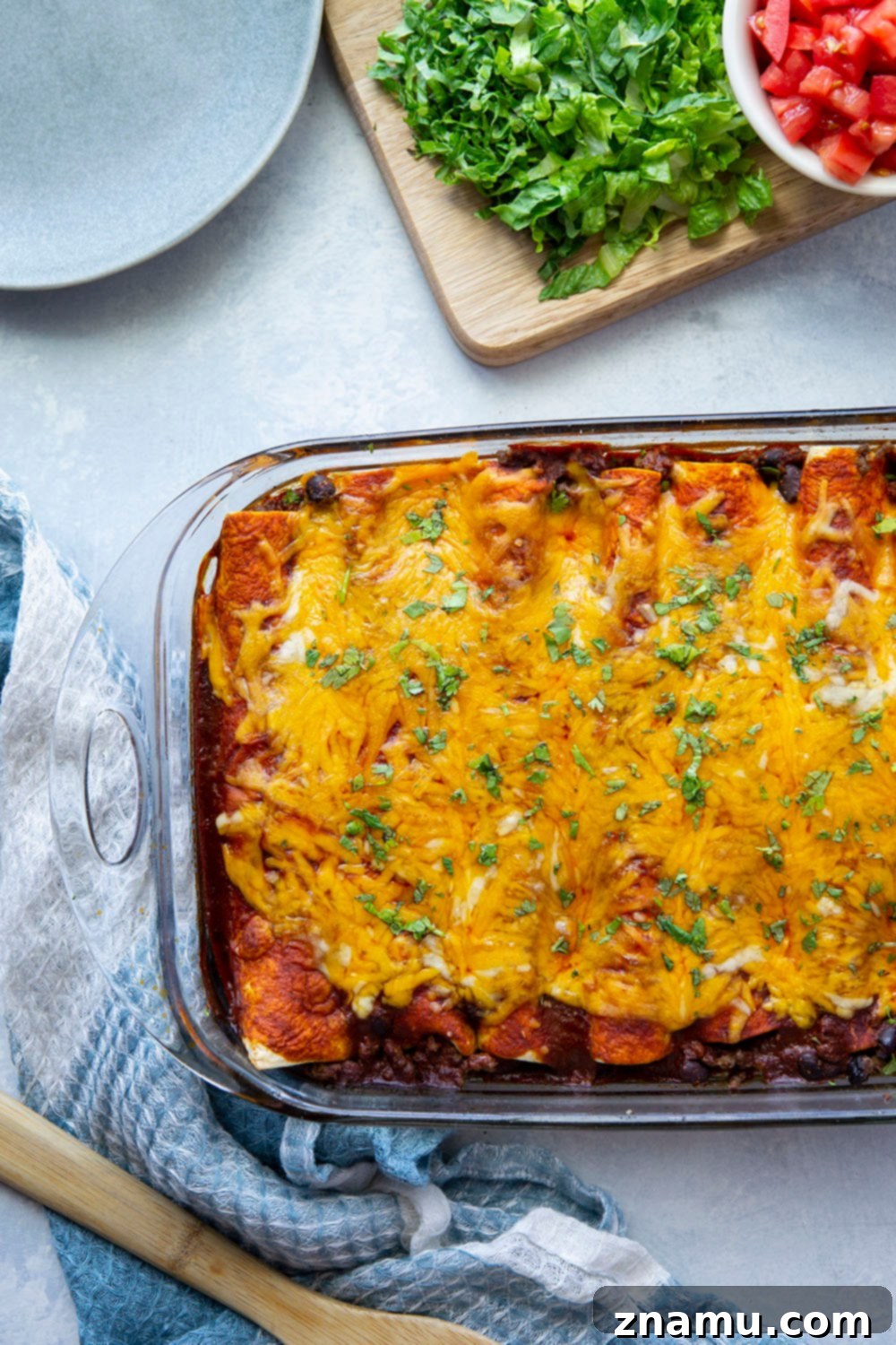 Ready-to-Bake Beef Enchiladas 5 Seriously the BEST beef enchiladas you will ever have in your life! Homemade enchilada sauce gives them so much flavor and they can be made way ahead of time for an easy dinner.