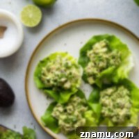 Avocado Chicken Salad Lettuce Wraps