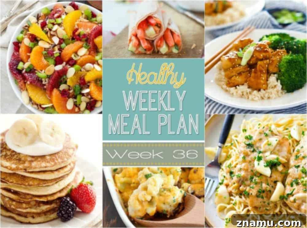 Healthy Eating Blueprint: Week 36 2 Effortlessly plan healthy and delicious meals from breakfast to dinner with this spring-inspired weekly meal plan featuring recipes from top food bloggers.
