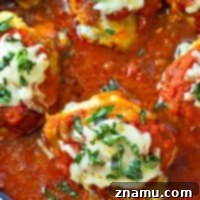 Tuscan Braised Chicken Feast 9 Braised in a flavorful Italian sauce and covered with melty Parmesan cheese, these one-pot chicken thighs are Italian food at it's total best!