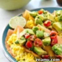 Gourmet Savory Crepes: Scrambled Eggs & Zesty Avocado Pico 9 Savory Scrambled Egg Crepes with Avocado Pico de Gallo