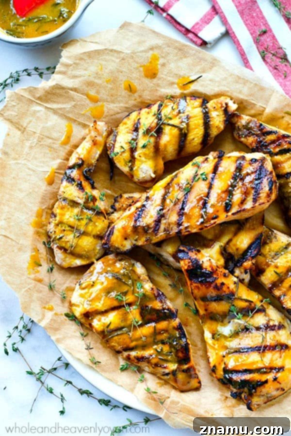Sweet & Tangy Honey Mustard Grilled Chicken Cutlets 2 Tender chicken cutlets steeped in a vibrant honey mustard marinade, ready for grilling.