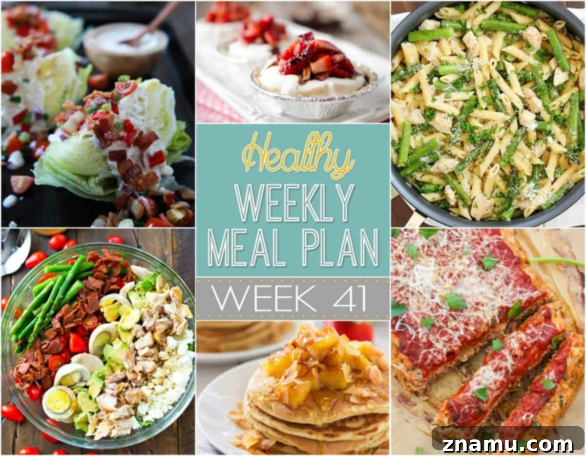 Healthy Weekly Meals: Week 41 2 Plan out a healthy meal plan the easy way from breakfast all the way to midnight snacks! Recipes featured from all your favorite healthy food bloggers!