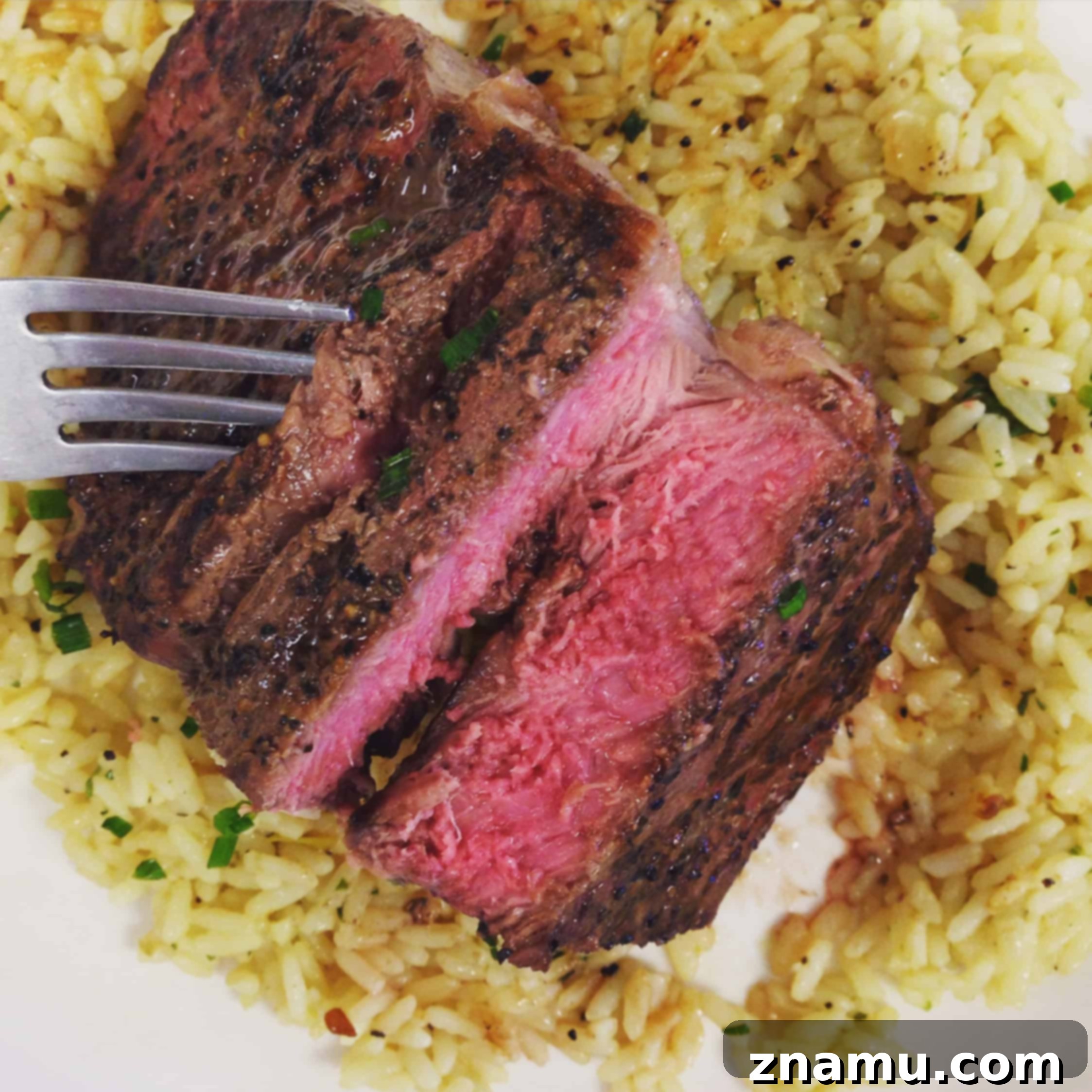 Kitchen Secrets: The Ongoing Culinary Quest 8 Close-up of a Perfectly Medium-Rare Steak