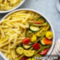 Smoky Veggie Pesto Penne 8 Tossed in flavorful pesto and grilled to smoky perfection, these pesto grilled vegetables are incredible piled over penne pasta and a great way to use up summer produce!