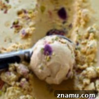 Roasted Cherry Pistachio Dream 2 This creamy vanilla ice cream is loaded with tons of juicy roasted cherries and toasty pistachios and is absolutely the best summer treat with hot fudge sauce!