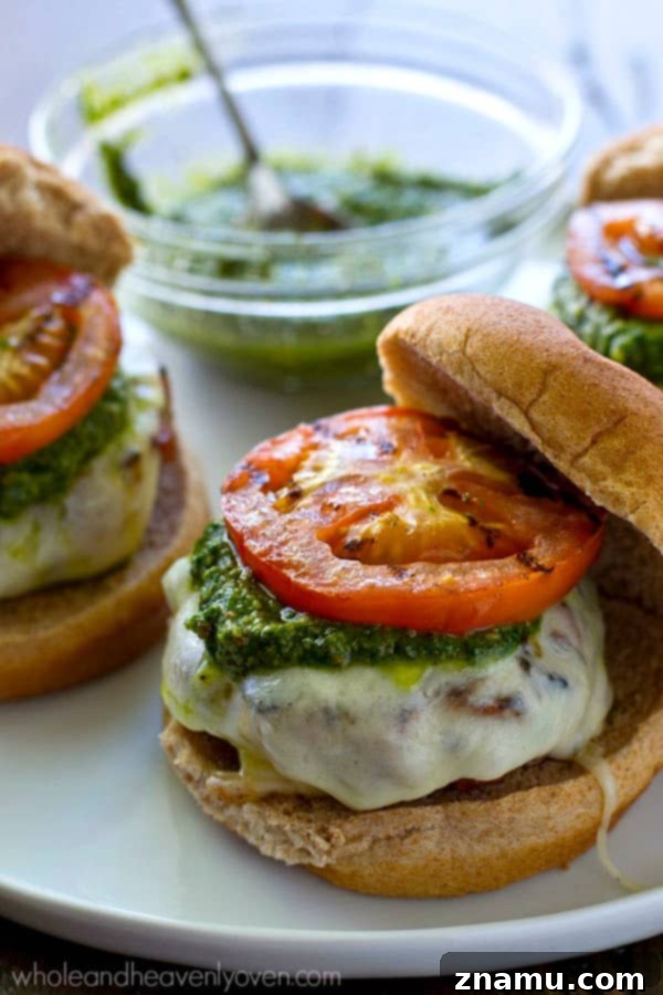 Homemade Grilled BBQ Chicken: A Sizzling Success Story 11 Gourmet pesto mozzarella turkey burgers topped with juicy grilled tomatoes