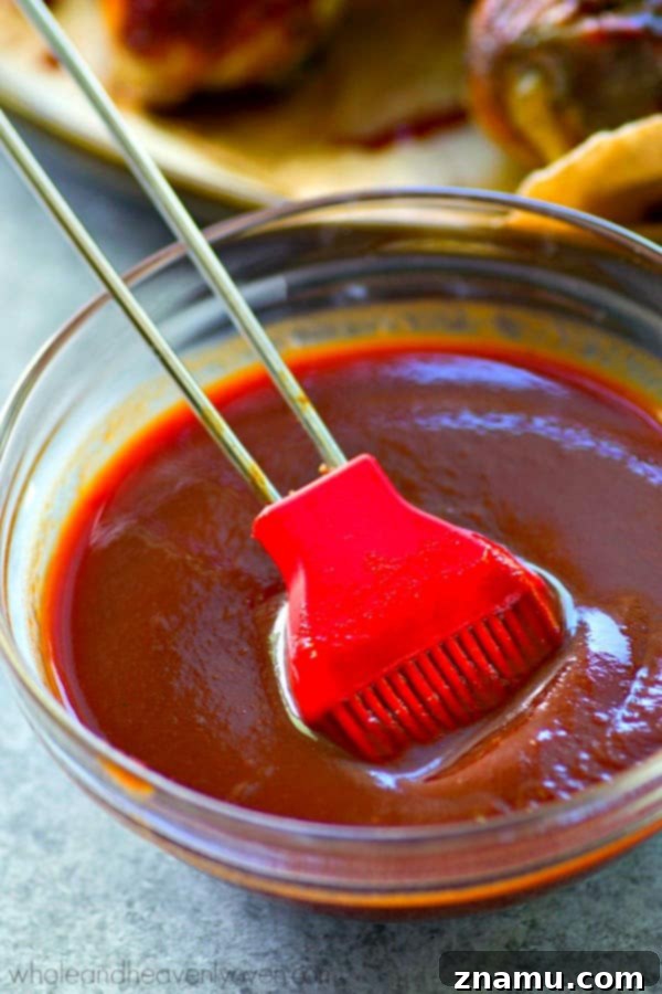 Homemade Grilled BBQ Chicken: A Sizzling Success Story 4 Homemade BBQ sauce bubbling gently in a saucepan, ready for the grilled chicken