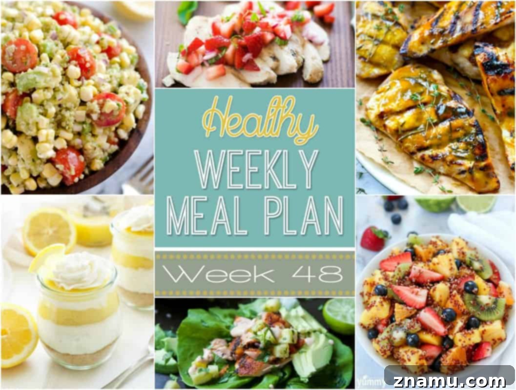 Revitalizing Weekly Meal Plan Week 48 2 Plan out a healthy meal plan the easy way from breakfast all the way to midnight snacks! Recipes featured from all your favorite healthy food bloggers!