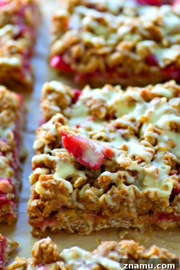 Brown Butter Glazed Strawberry Oat Bars 3 These summery crumb bars are packed with juicy strawberries, TONS of oatmeal streusel and glazed to perfection with a luscious browned butter glaze.---you'll be eating every last crumb!