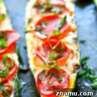 Pizza-Filled Zucchini Grills 7 The healthiest form of pizza you'll ever have! These grilled zucchini boats only need 6 ingredients and 20 minutes of your time to throw together and they'll definitely satisfy that pizza craving!