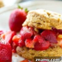 Flaky Coconut Biscuits, Sweet Strawberry Preserves 8 Extra-flaky coconut oil biscuits and an insanely-fresh strawberry sauce are a match made in mid-summer heaven! Serve these summery biscuits for breakfast OR dessert!