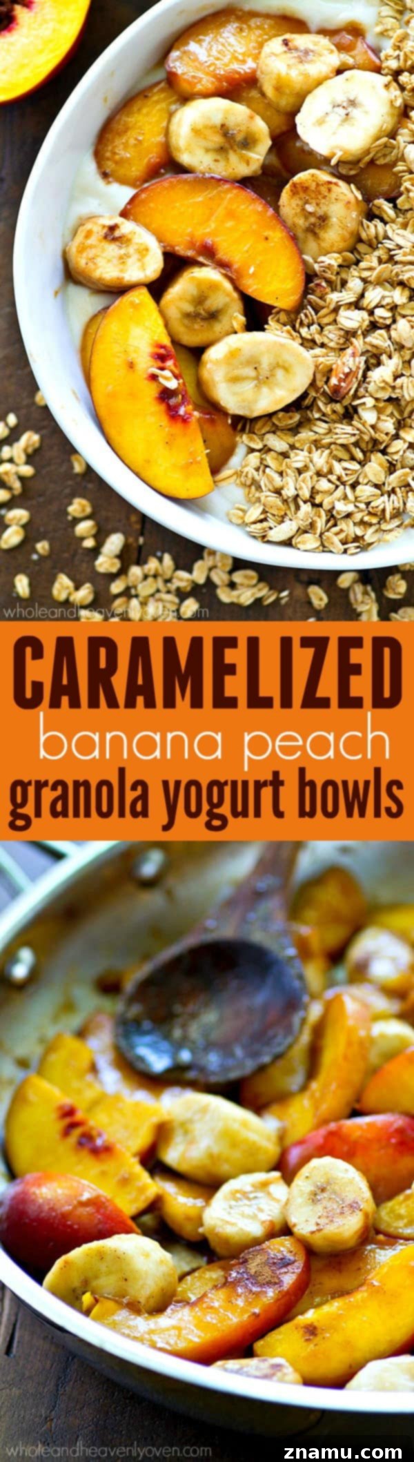 A top-down view of several granola yogurt bowls, artfully arranged and ready to be enjoyed.