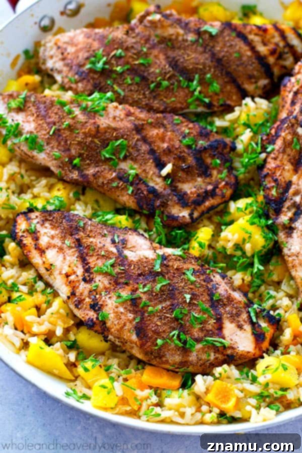 Fiery Jerk Chicken & Golden Pineapple Rice 7 Jerk Grilled Chicken with Pineapple Fried Rice Complete Meal