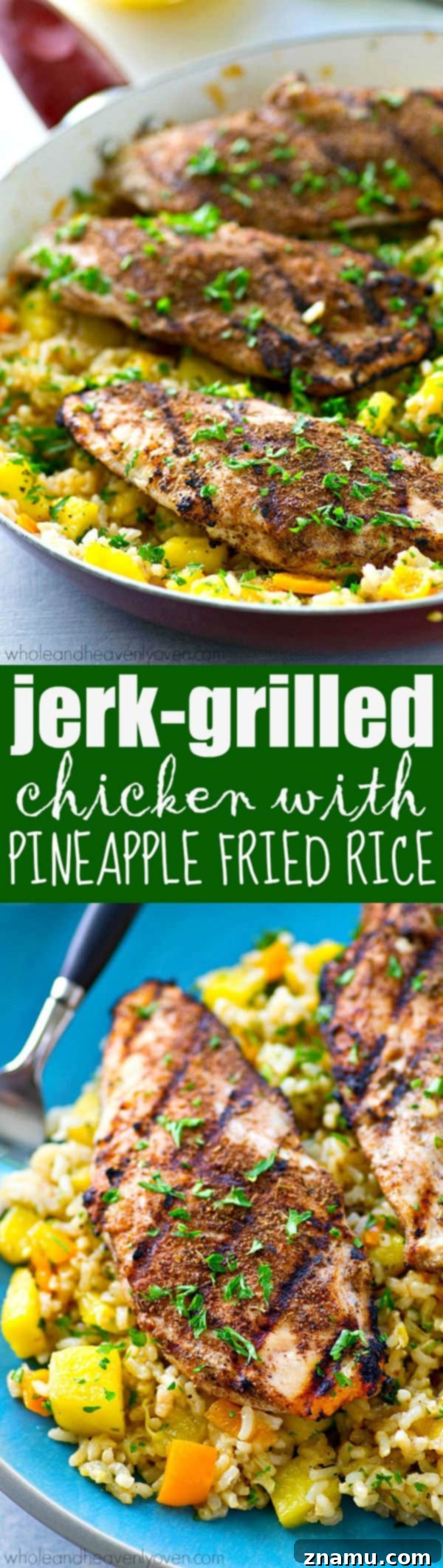 Fiery Jerk Chicken & Golden Pineapple Rice 8 Enjoying Sweet and Spicy Jerk Chicken Dinner