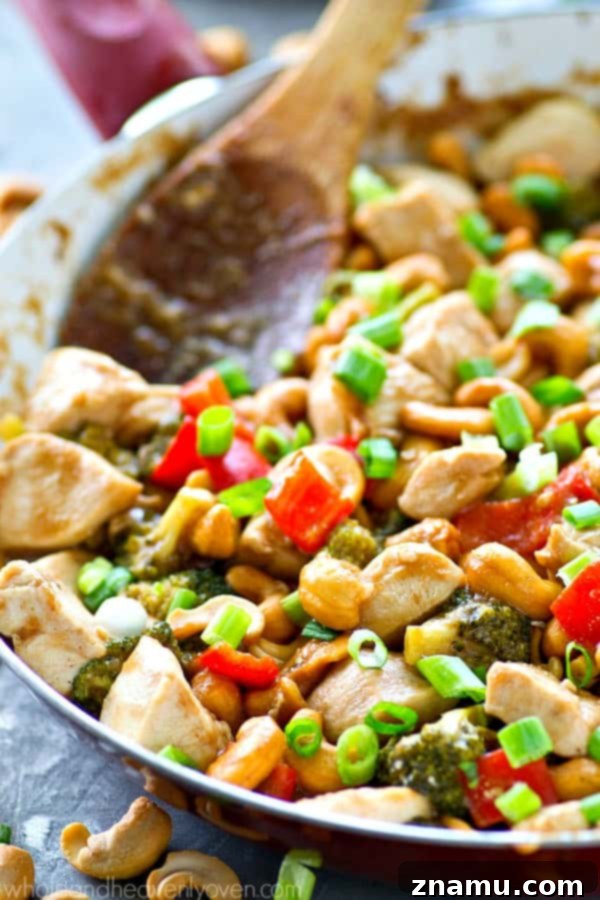 Speedy Takeout Cashew Chicken 6 Close-up of Cashew Chicken with Green Onions