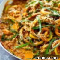 Creamy Sun-Dried Tomato Zucchini Alfredo Noodles 9 These easy one-pan zucchini noodles are covered in the most AMAZING flavorful sun-dried tomato alfredo sauce and you won't believe they're ready for the dinner table in only 20 minutes!