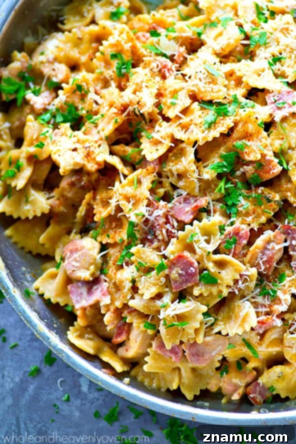 Cajun Chicken & Bacon Alfredo Pasta 4 All ingredients combine in one pot for an easy and delicious Cajun Chicken Pasta Alfredo.